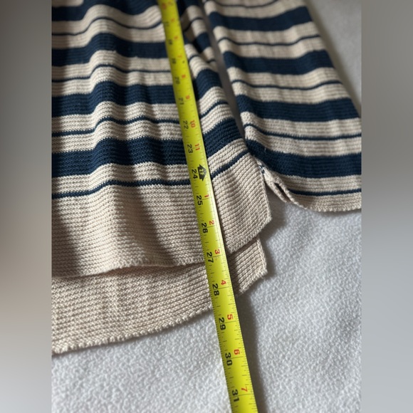 M.M. LaFleur The Samara Sweater - navy/cream Knit Linen size L - Picture 12 of 15